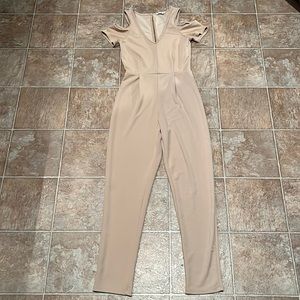 Charlotte Russe Cream Jumpsuit